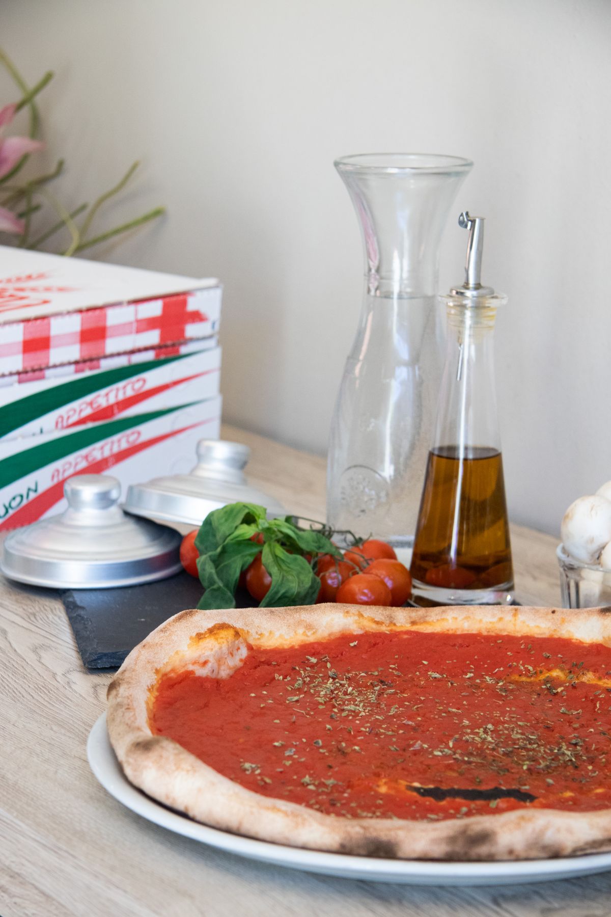 Illustrative pizza photograph; this is not Buratino Pizza