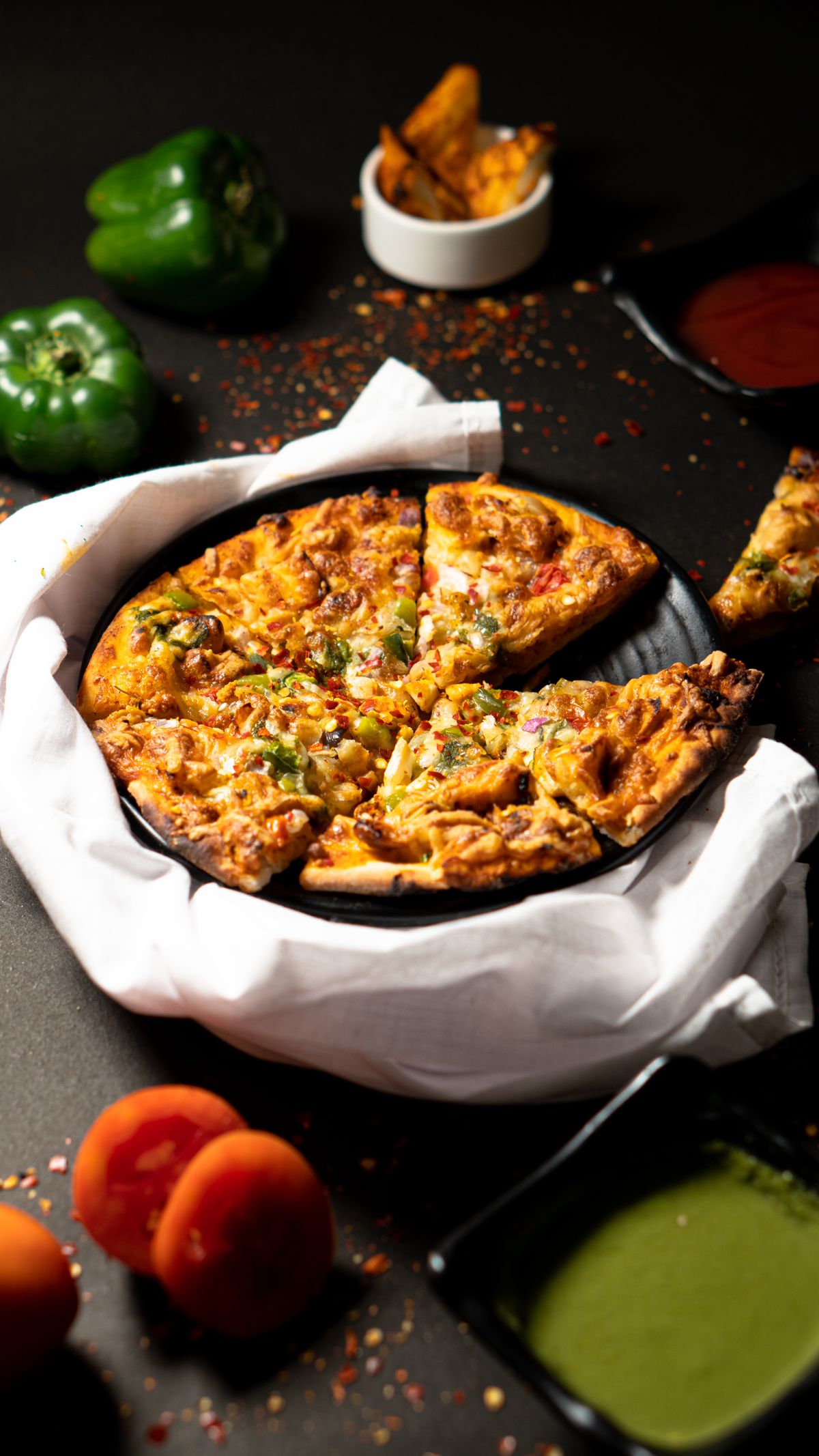 Illustrative pizza photograph; this is not Monza Pizza